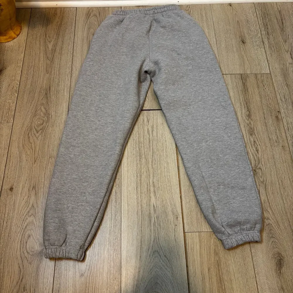 Blank Essentials Gray Joggers Unisex Cotton Blend Slouchy Streetwear gym Medium